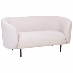 Sofa LOEN Fabric Light Beige 2 Seater