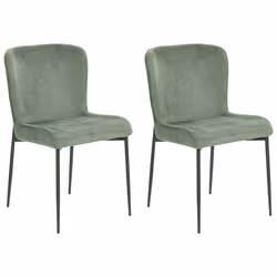 Set of 2 Dining Chairs ADA Dark Green