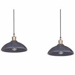 2 Light Mango Wood Pendant Lamp Black CHEYYAR - Additional view 4