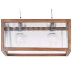 Mango Wood Pendant Lamp Light PENNA - Additional view 4