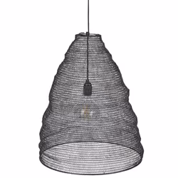 Metal Mesh Pendant Lamp Black PARBATI