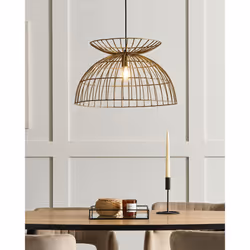 Metal Pendant Lamp Brass MAHANADI