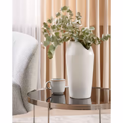 Decorative Vase APAMEA Stoneware 33 cm White