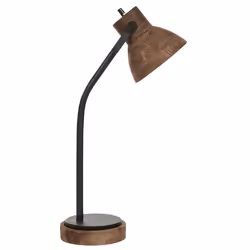 Desk Lamp KOLAR Mango Wood Dark Brown