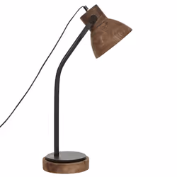Desk Lamp KOLAR Mango Wood Dark Brown