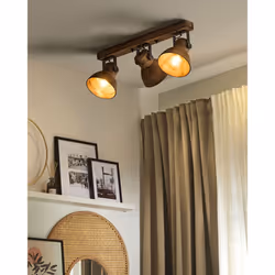 3 Light Spotlight PENNAI Adjustable Mango Wood Brown