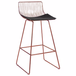 Set of 2 Bar Chairs FREDONIA Metal Rose Gold