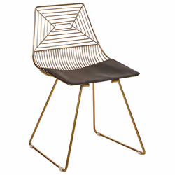 Set of 2 Dining Chairs BEATTY Metal Gold