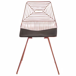 Set of 2 Dining Chairs BEATTY Metal Rose Gold