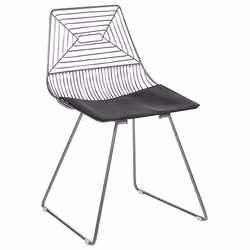 Set of 2 Dining Chairs BEATTY Metal Silver