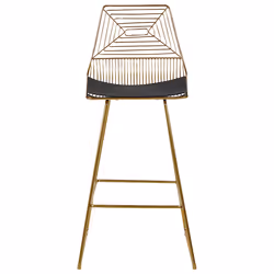 Set of 2 Bar Chairs BISBEE Metal Gold