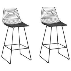 Set of 2 Bar Chairs BISBEE Metal Black