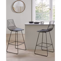 Set of 2 Bar Chairs BISBEE Metal Black - Additional view 5