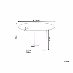 Round Dining Table 120 cm Dark Wood ORIN