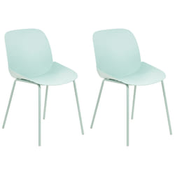 Set of 2 Dining Chairs MILACA Mint Green