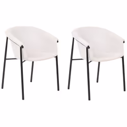 Set of 2 Dining Chairs AMES Light Beige
