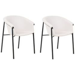 Set of 2 Dining Chairs AMES Light Beige