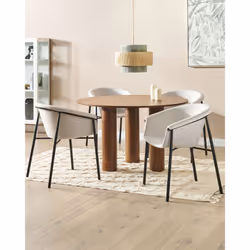 Set of 2 Dining Chairs AMES Light Beige - Additional view 4