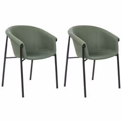 Set of 2 Dining Chairs AMES Dark Green