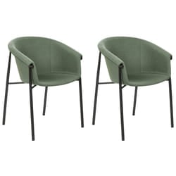 Set of 2 Dining Chairs AMES Dark Green