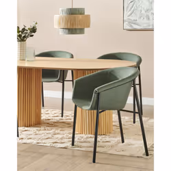 Set of 2 Dining Chairs AMES Dark Green