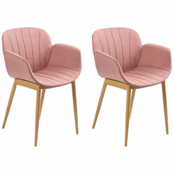 Set of 2 Dining Chairs ALICE Pink
