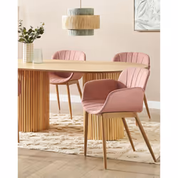 Set of 2 Dining Chairs ALICE Pink