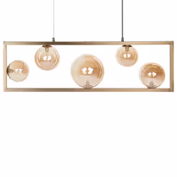 Metal 5 Light Pendant Lamp Brass GEEHI - Additional view 4