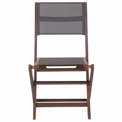 Set of 2 Garden Chairs CESANA Acacia Wood Dark Brown