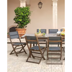 Set of 2 Garden Chairs CESANA Acacia Wood Dark Brown