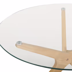 Coffee Table VALLEY Tempered Glass Light Brown