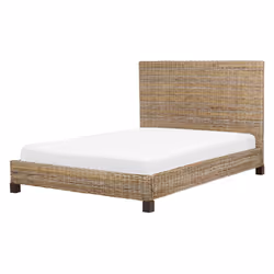 Bed Rattan SALBRIS 140 x 200 cm (EU Double) Natural