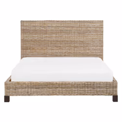 Bed Rattan SALBRIS 140 x 200 cm (EU Double) Natural