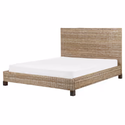 Bed Rattan SALBRIS 160 x 200 cm (EU King Size) Natural