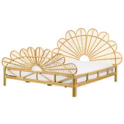 Bed Rattan FLORENTINE 180 x 200 cm (EU Super King) Light Brown