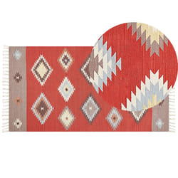 Cotton Kilim Area Rug 80 x 150 cm Multicolour LORUT