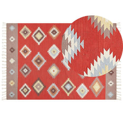 Cotton Kilim Area Rug 160 x 230 cm Multicolour LORUT