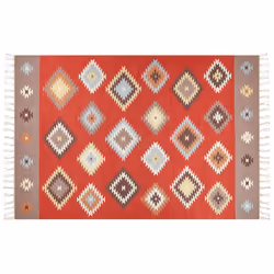 Cotton Kilim Area Rug 200 x 300 cm Multicolour LORUT