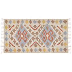 Cotton Kilim Area Rug 80 x 150 cm Multicolour ATAN