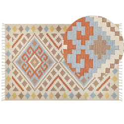 Cotton Kilim Area Rug 200 x 300 cm Multicolour ATAN