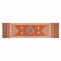Cotton Kilim Runner Rug 80 x 300 cm Orange GAVAR