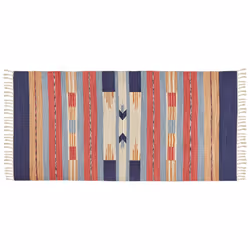 Cotton Kilim Area Rug 80 x 150 cm Multicolour GANDZAK