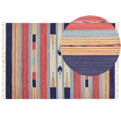 Cotton Kilim Area Rug 140 x 200 cm Multicolour GANDZAK