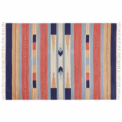 Cotton Kilim Area Rug 140 x 200 cm Multicolour GANDZAK