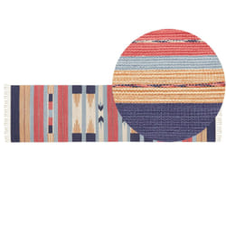 Cotton Kilim Runner Rug 80 x 300 cm Multicolour GANDZAK
