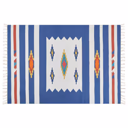 Cotton Kilim Area Rug 140 x 200 cm Multicolour VARSER
