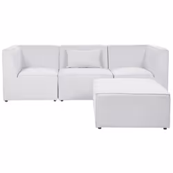 Modular Sofa LEMVIG Corduroy Off-White with Ottoman 3 Seater