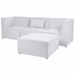 Modular Sofa LEMVIG Corduroy Off-White with Ottoman 3 Seater