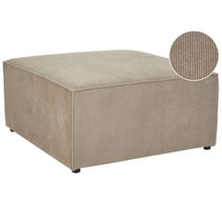 Ottoman LEMVIG Corduroy Taupe