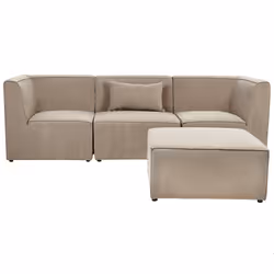 Modular Sofa LEMVIG Corduroy Taupe with Ottoman 3 Seater